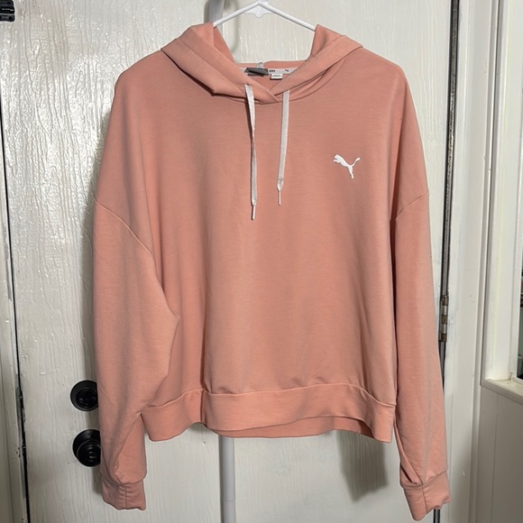 Puma Peach Oversized Long Sleeve Hoodie - Picture 1 of 4